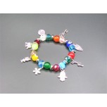 Crystal Bracelet - Mix color bead with Mix Charm beads